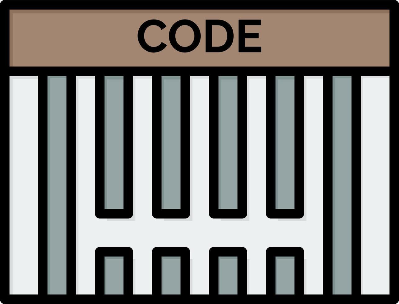 bar barcode einkaufen flachbild farbe symbol vektor symbol banner vorlage