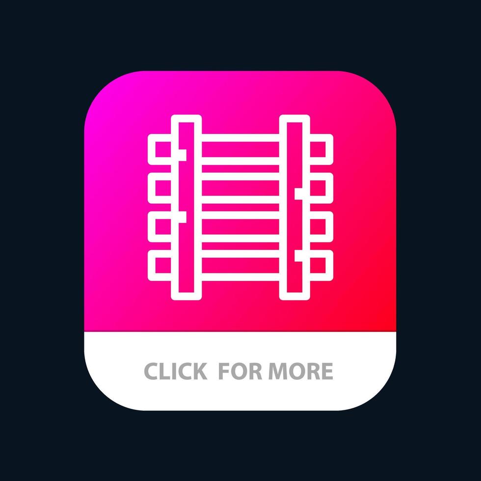 järnvägar station tåg transport mobil app knapp android och ios linje version vektor