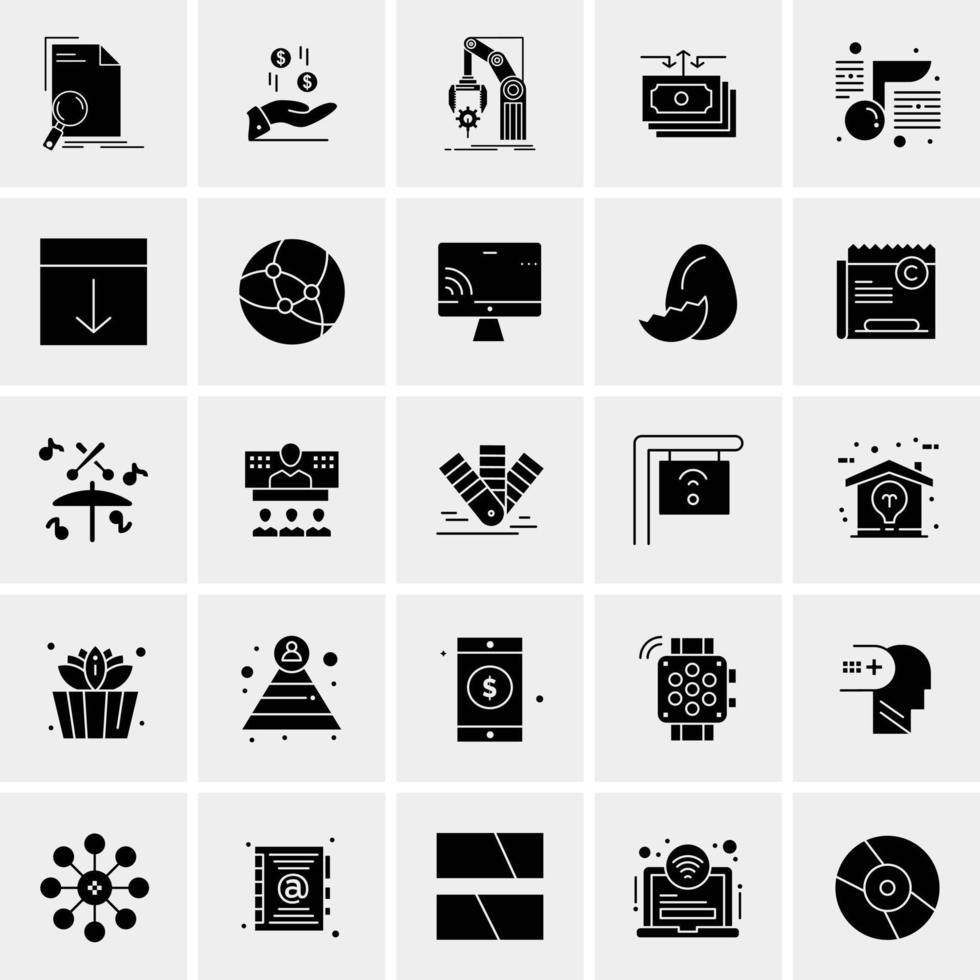 25 universelle Business-Icons Vektor kreative Icon-Illustration zur Verwendung in Web- und Mobilprojekten