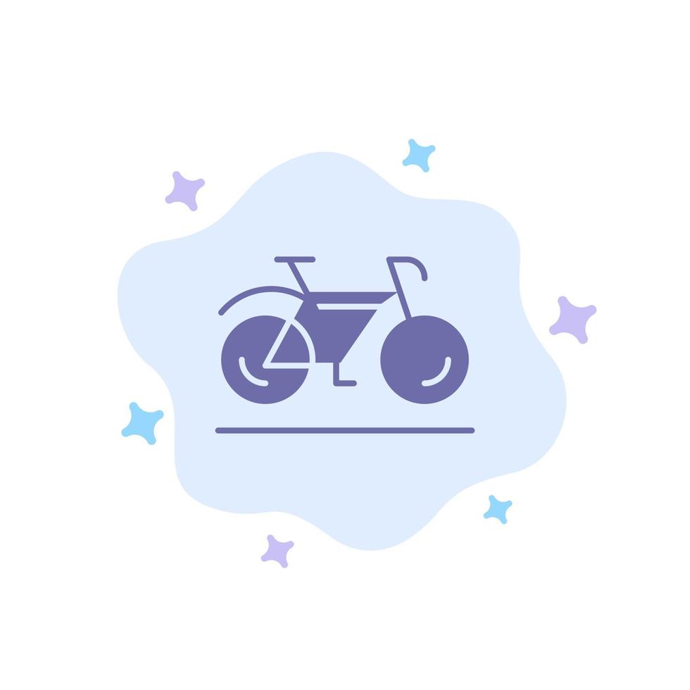 cykel rörelse promenad sport blå ikon på abstrakt moln bakgrund vektor