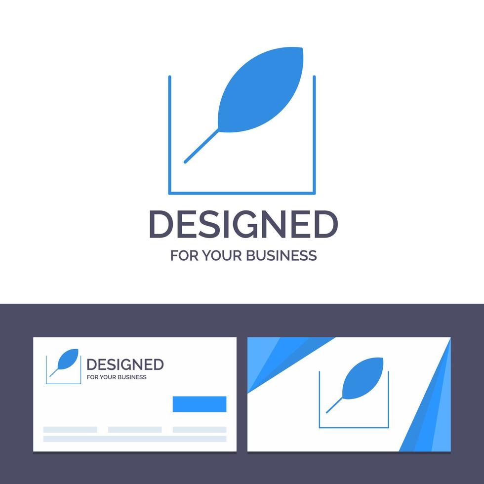 kreativ företag kort och logotyp mall blad grön träd vektor illustration