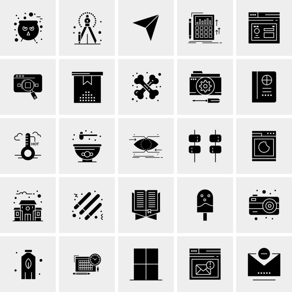 25 universelle Business-Icons Vektor kreative Icon-Illustration zur Verwendung in Web- und Mobilprojekten