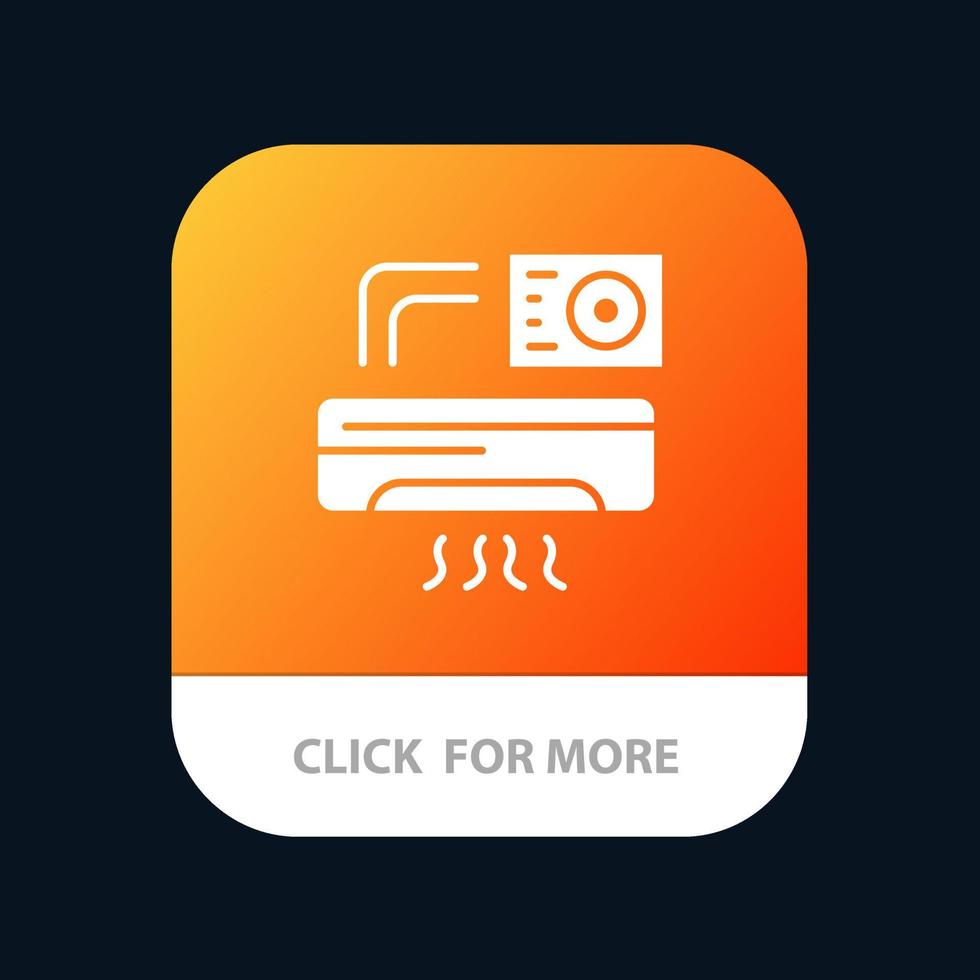 klimaanlage ac zimmer mobile app icon design vektor