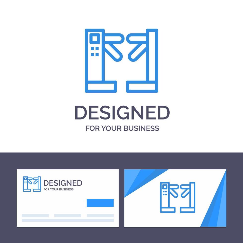 kreativ företag kort och logotyp mall tillgång kontrollera vändkors underjordisk vektor illustration