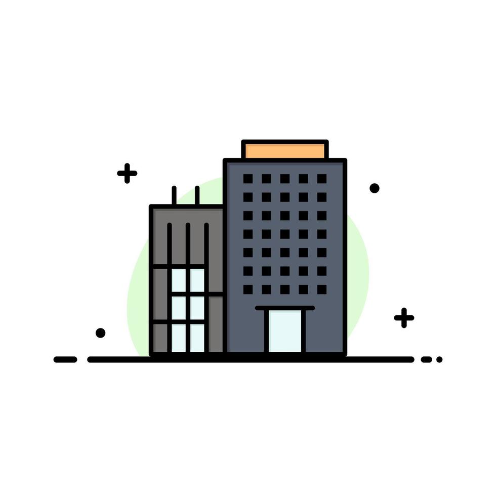 Hotelgebäude Home Service Business Logo Vorlage flache Farbe vektor