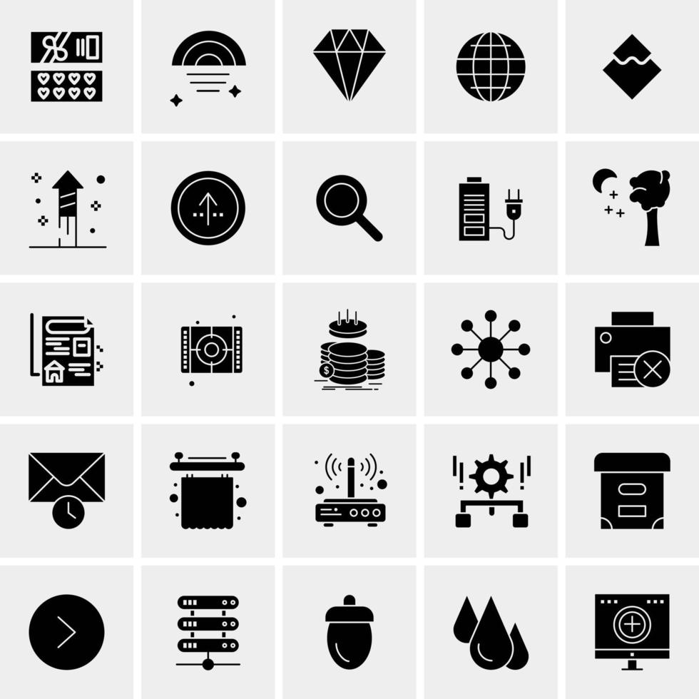 25 universelle Business-Icons Vektor kreative Icon-Illustration zur Verwendung in Web- und Mobilprojekten