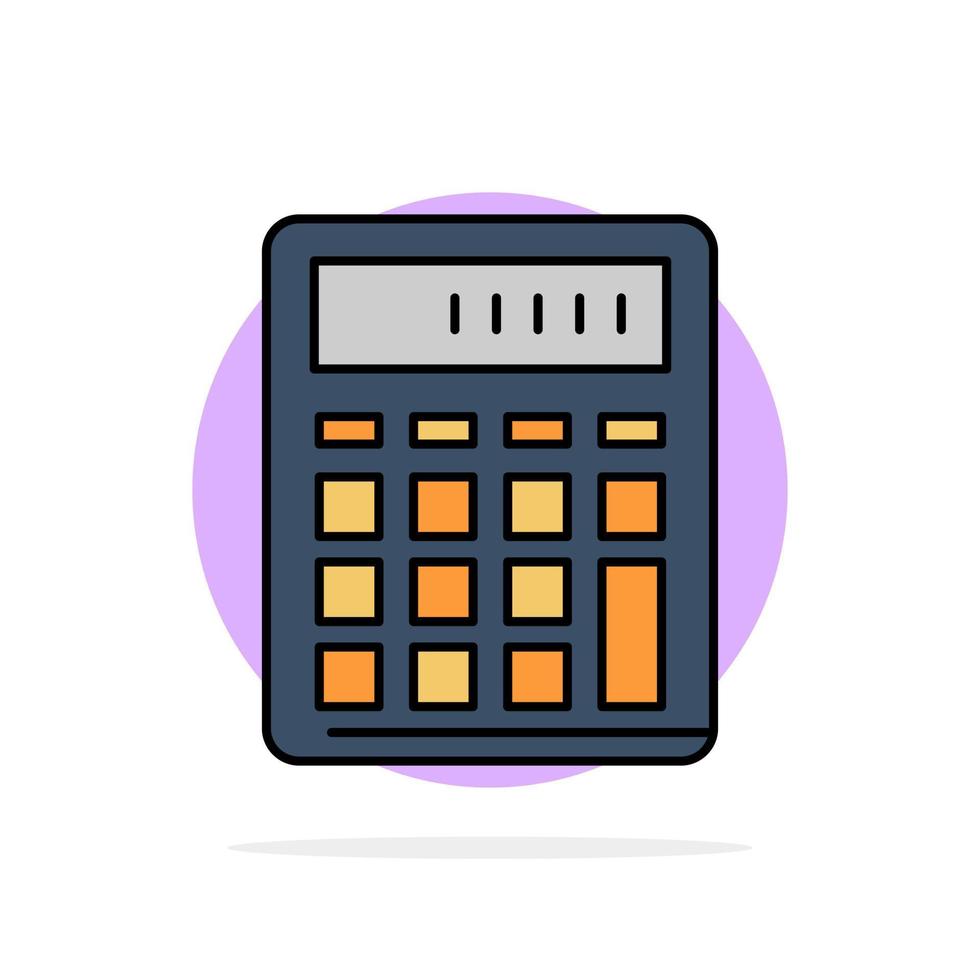 Rechner Buchhaltung Geschäft berechnen Finanzmathematik abstrakte Kreis Hintergrund flache Farbe Symbol vektor
