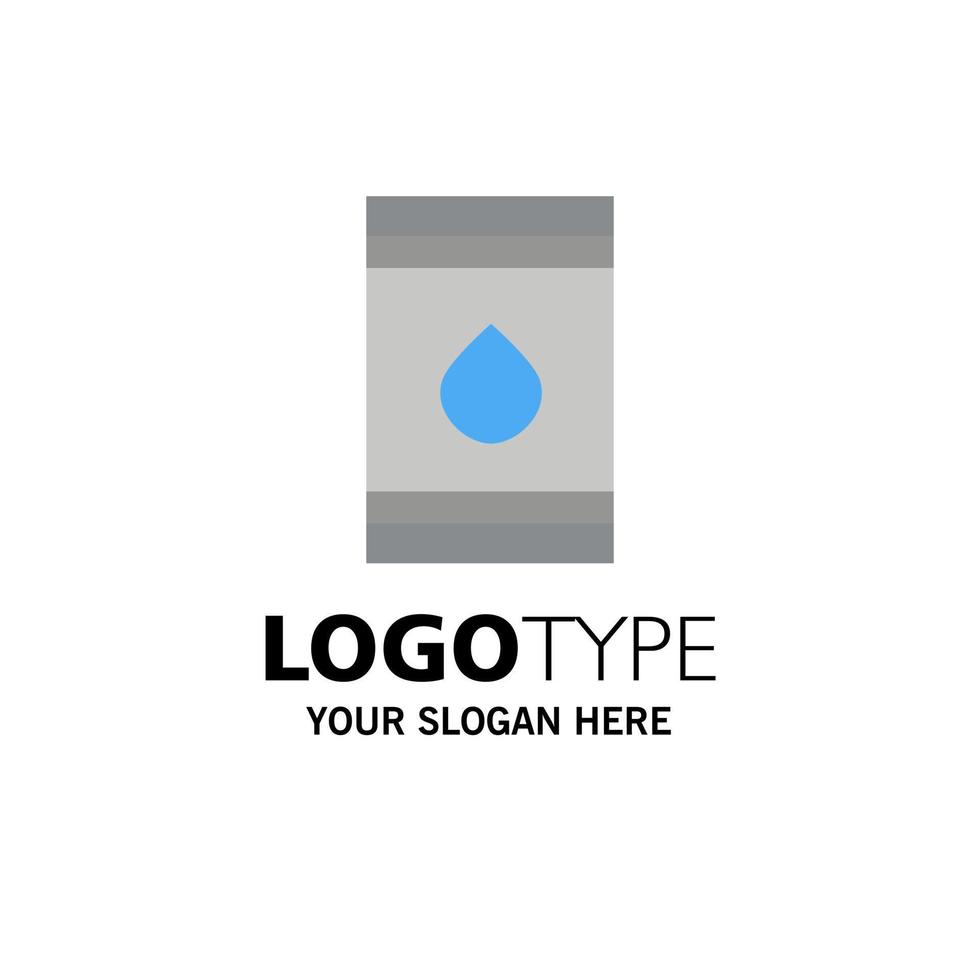 tunna olja bränsle lättantändlig eco företag logotyp mall platt Färg vektor