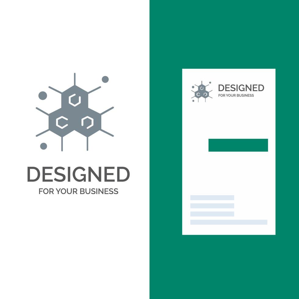 Chemiker Molekularwissenschaft graues Logo-Design und Visitenkartenvorlage vektor
