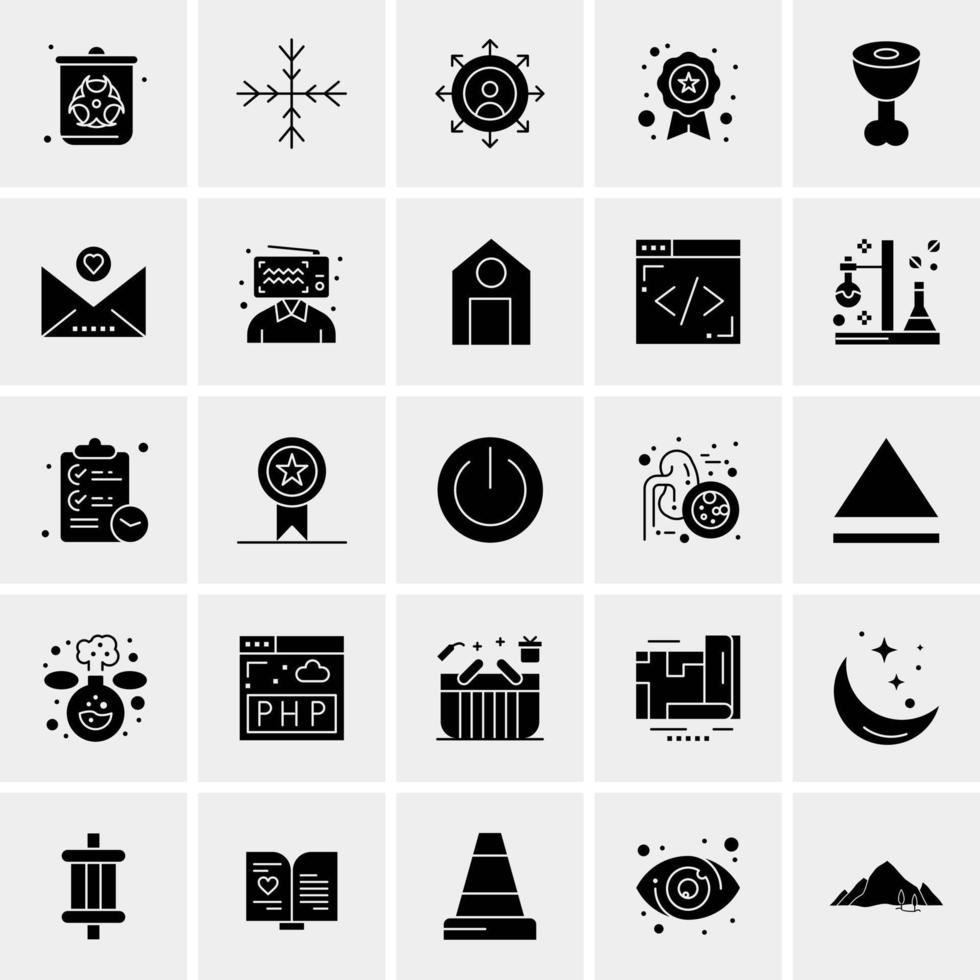 25 universelle Business-Icons Vektor kreative Icon-Illustration zur Verwendung in Web- und Mobilprojekten