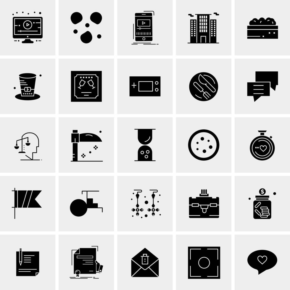 25 universelle Business-Icons Vektor kreative Icon-Illustration zur Verwendung in Web- und Mobilprojekten