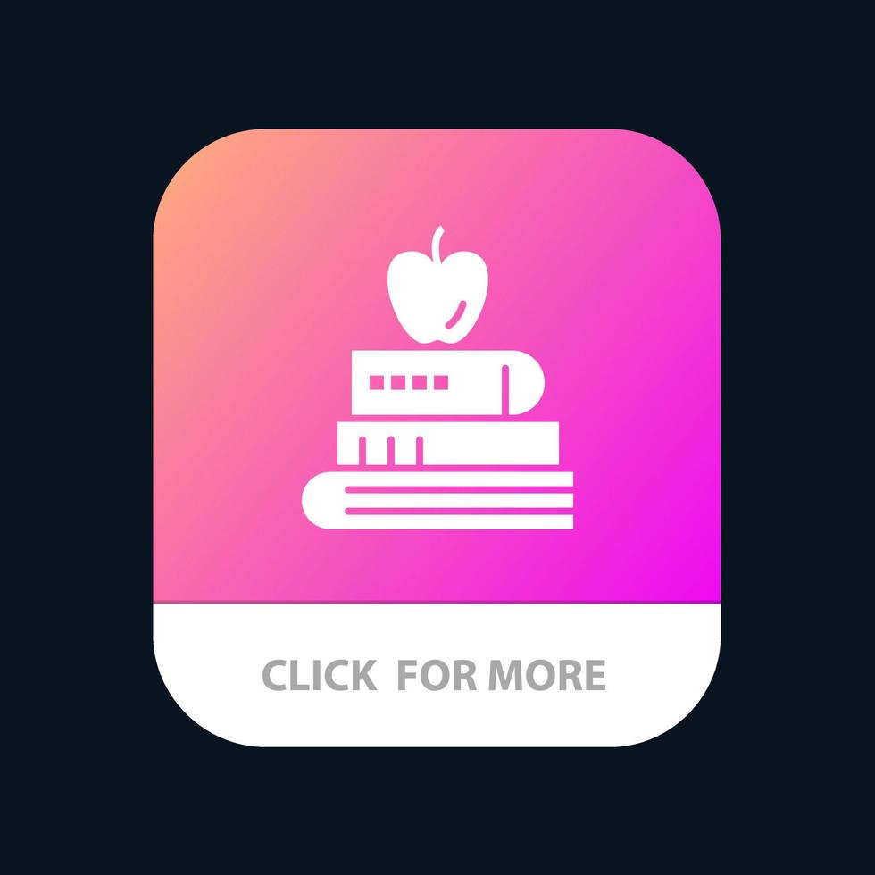 Buch Stift Essen Bildung mobile App Icon Design vektor