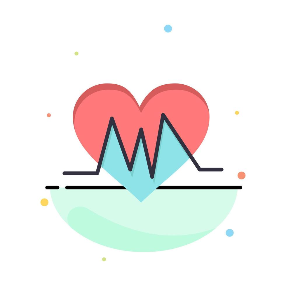 medicinsk hjärta hjärtslag puls företag logotyp mall platt Färg vektor