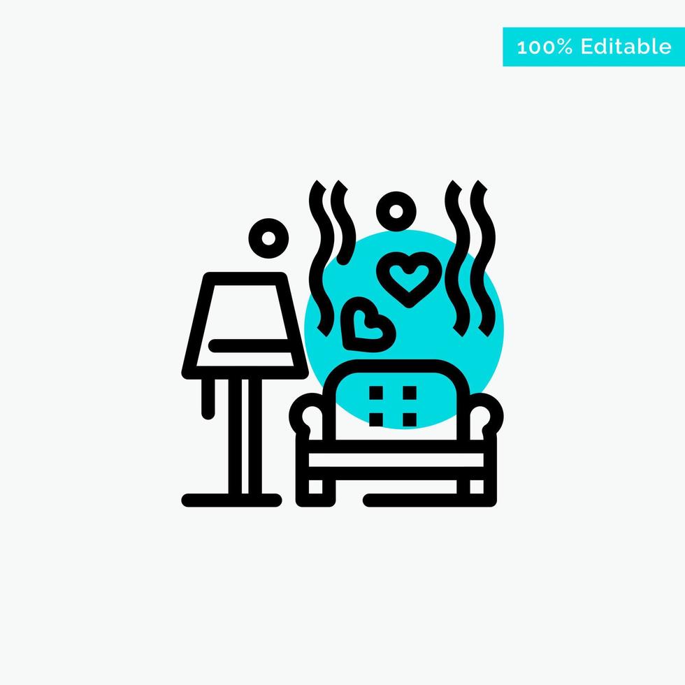 Klumpen Sofa Liebe Herz Hochzeit türkis Highlight Kreis Punkt Vektor Icon