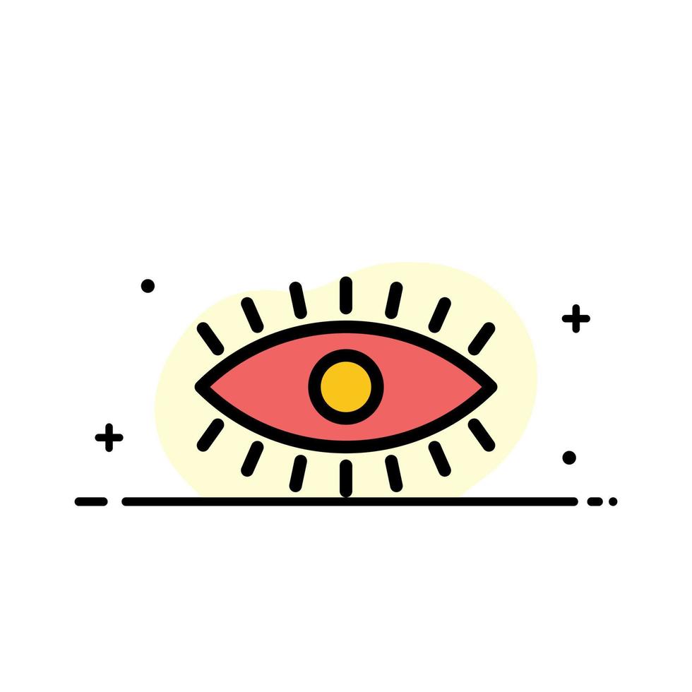 Auge Augen Uhr Design Business flache Linie gefüllt Symbol Vektor Banner Vorlage