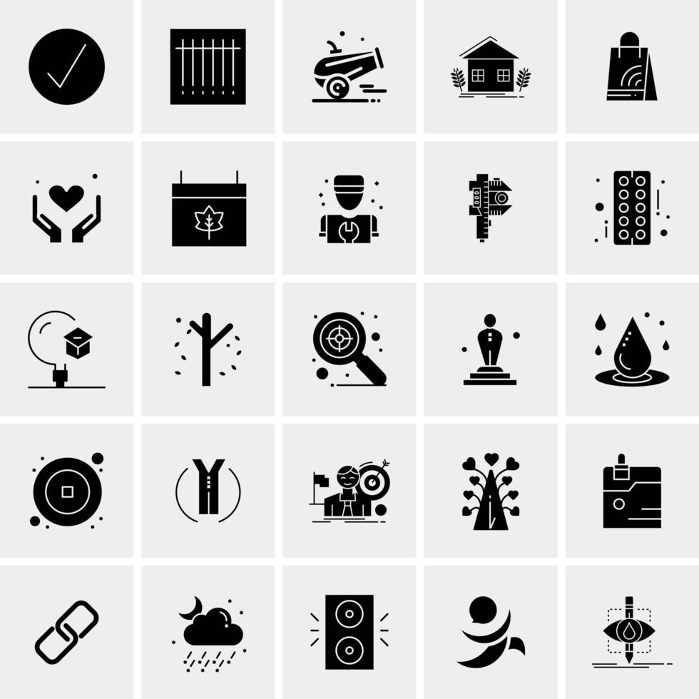 25 universelle Business-Icons Vektor kreative Icon-Illustration zur Verwendung in Web- und Mobilprojekten