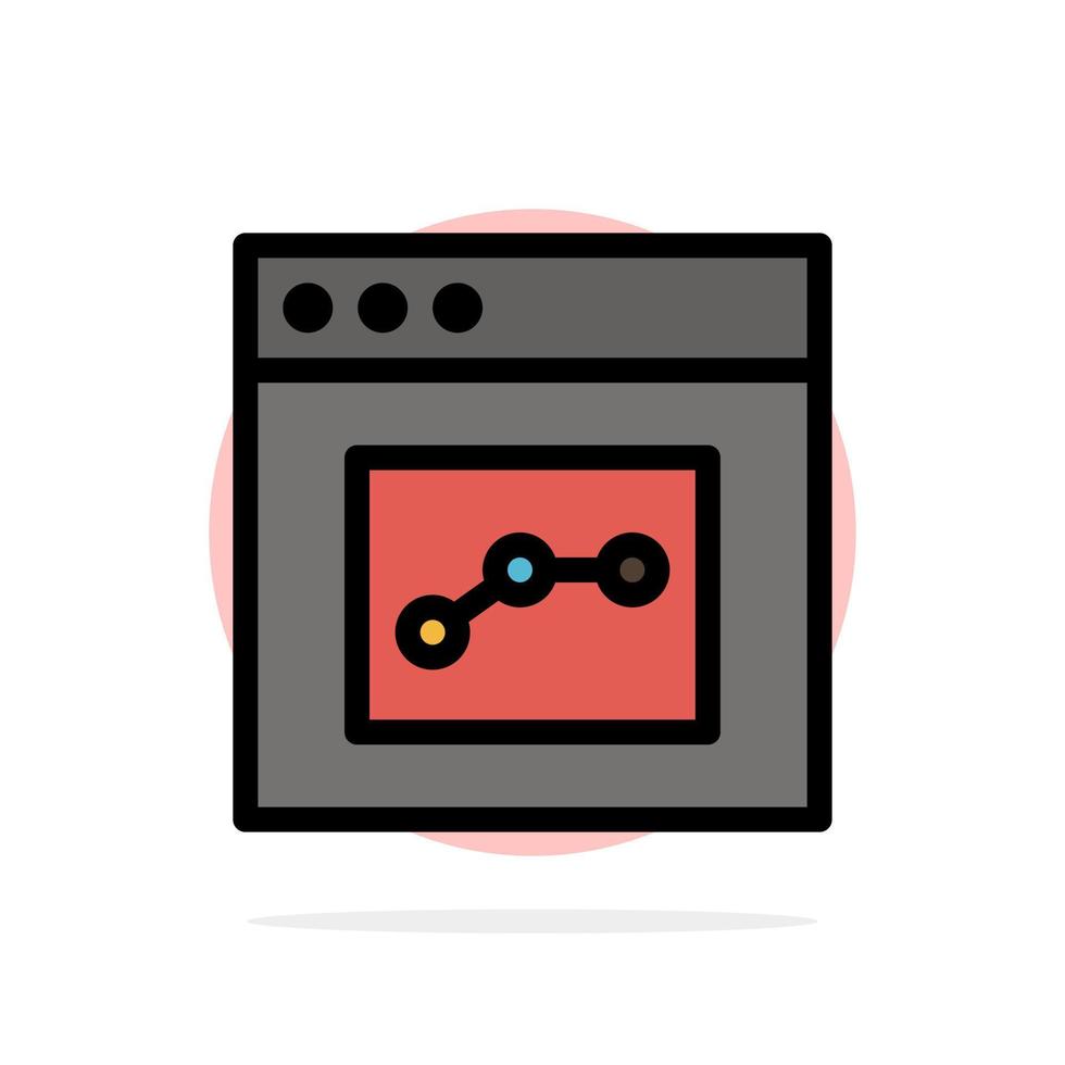 Analytik Kommunikationsschnittstelle Benutzer abstraktes flaches Farbsymbol für den Kreishintergrund vektor
