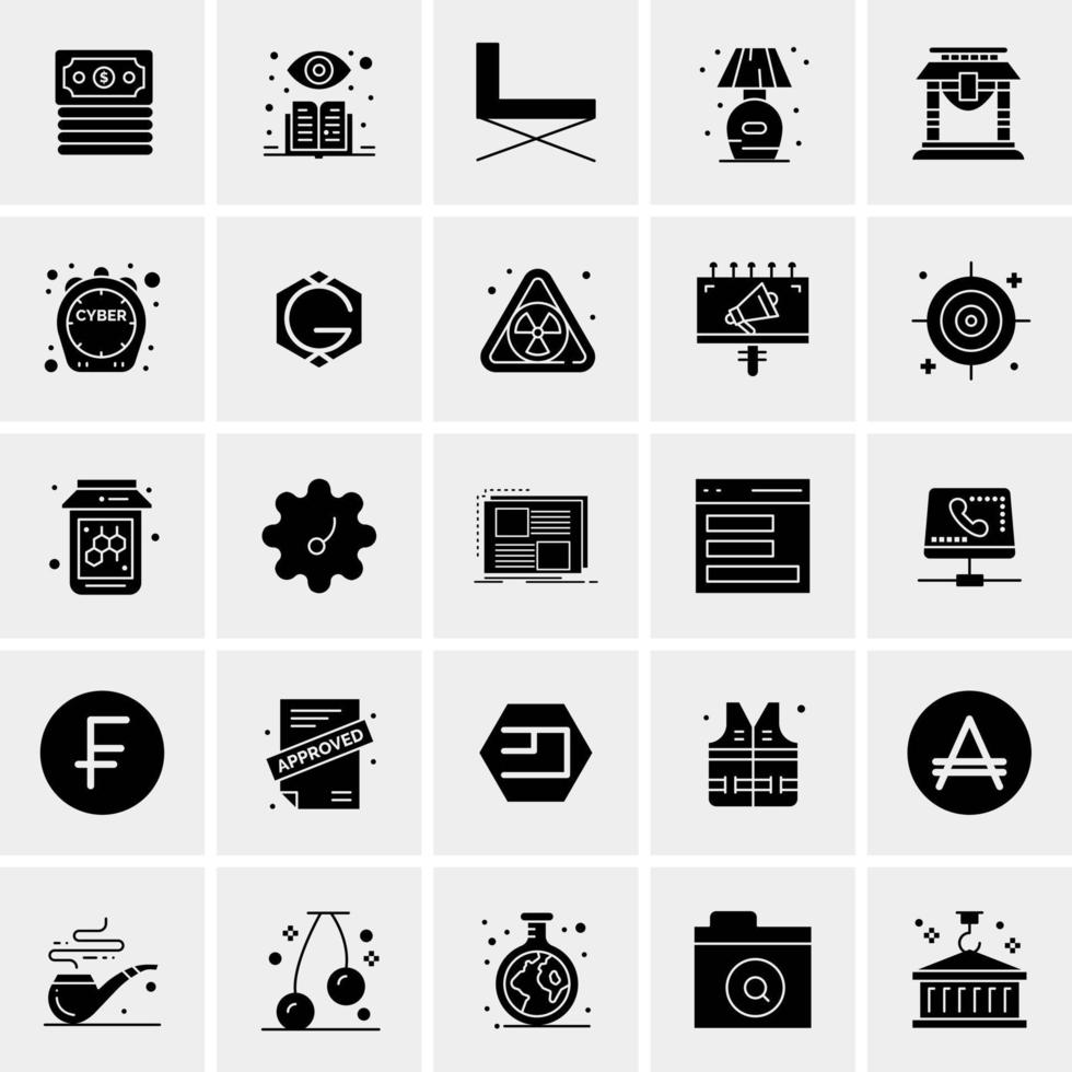 25 universelle Business-Icons Vektor kreative Icon-Illustration zur Verwendung in Web- und Mobilprojekten