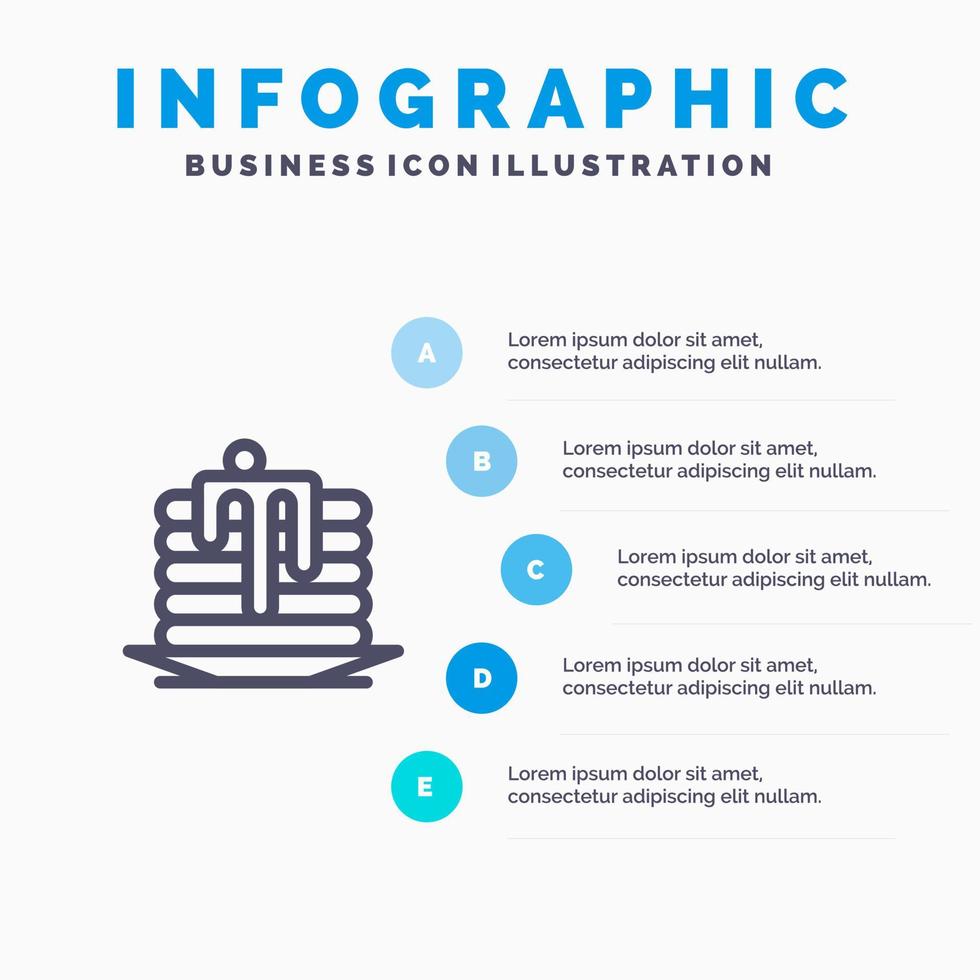 Kuchen Hochzeit Hochzeitstorte Kanada Liniensymbol mit 5 Schritten Präsentation Infografiken Hintergrund vektor