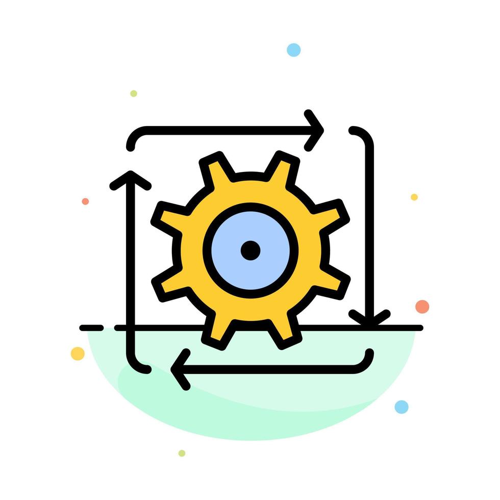 Workflow-Automatisierungsentwicklung Flow-Operation abstrakte flache Farbsymbolvorlage vektor