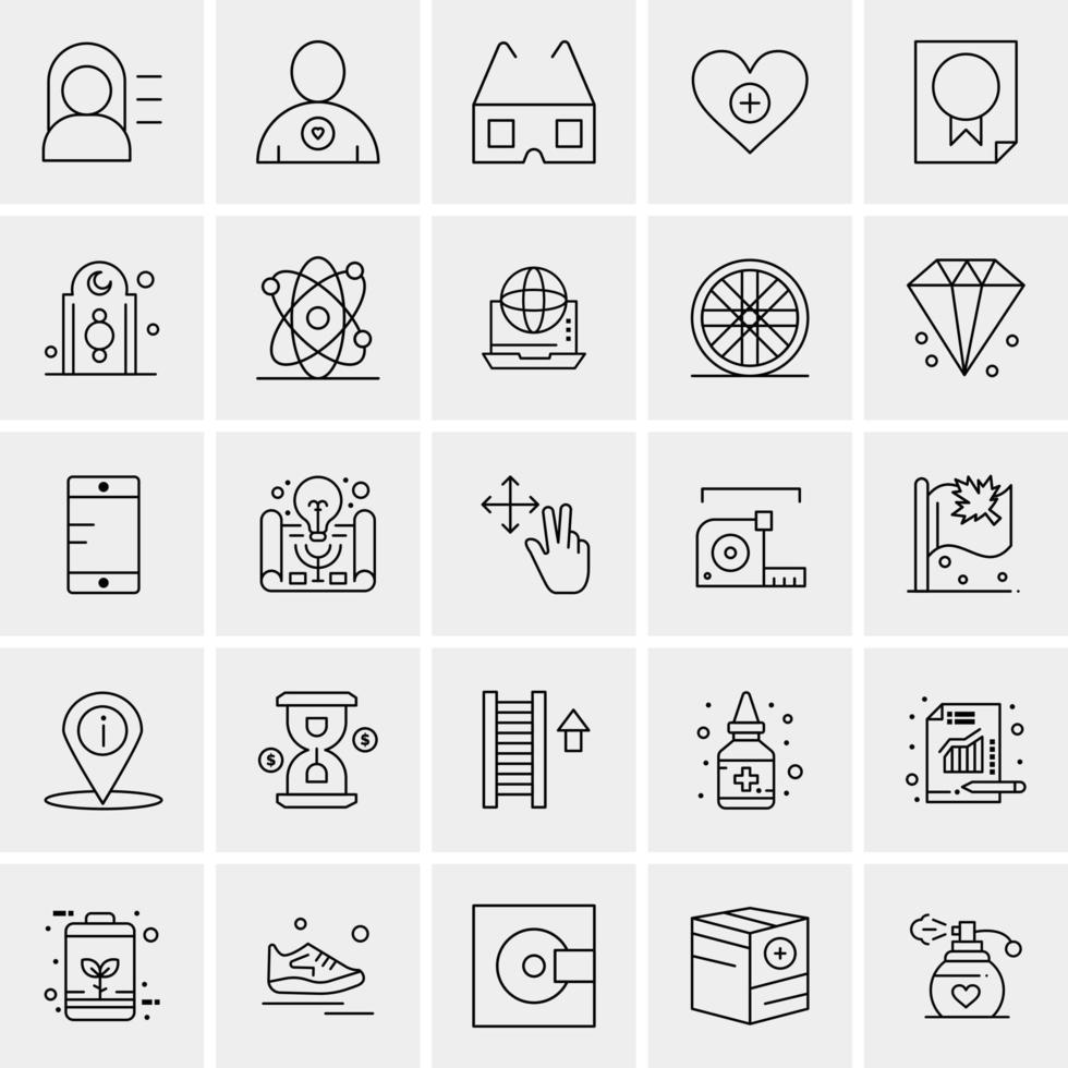 25 universelle Business-Icons Vektor kreative Icon-Illustration zur Verwendung in Web- und Mobilprojekten