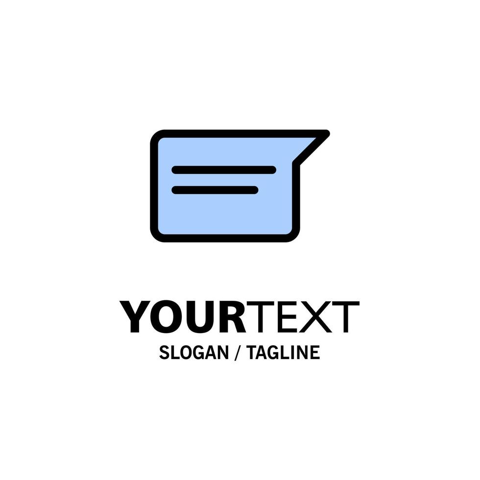 chatt grundläggande chattar ui företag logotyp mall platt Färg vektor