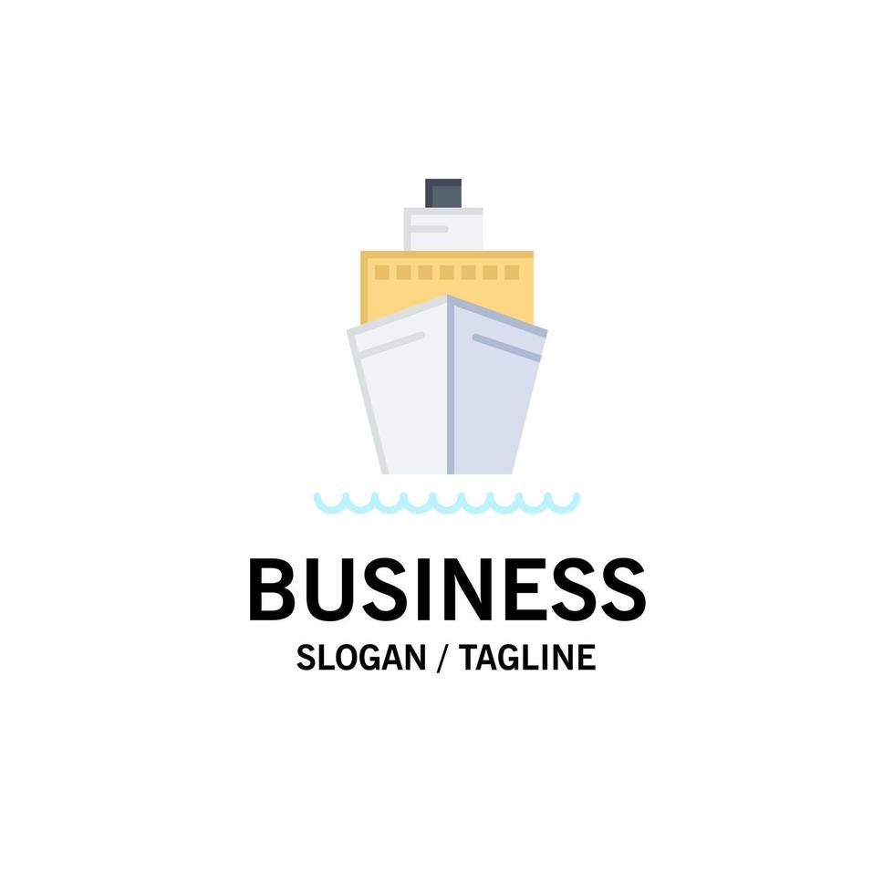 Boot Schiff Transportschiff Business Logo Vorlage flache Farbe vektor