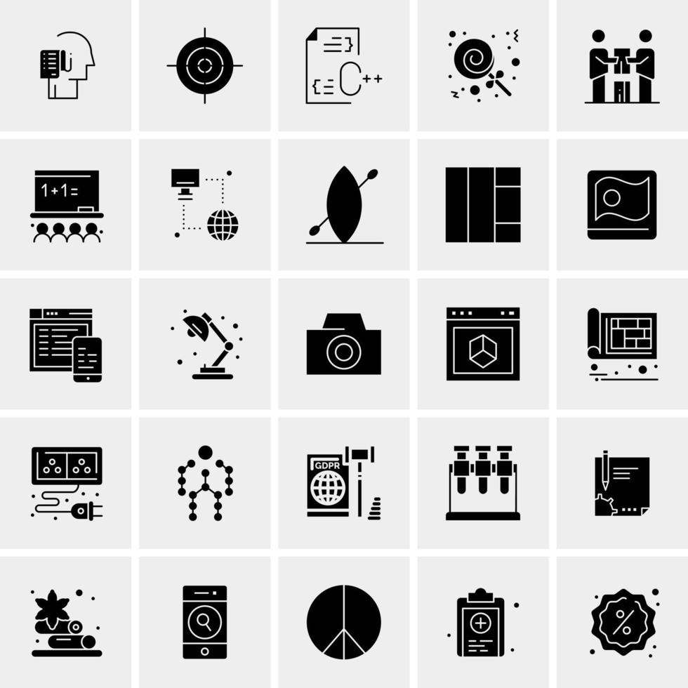 25 universelle Business-Icons Vektor kreative Icon-Illustration zur Verwendung in Web- und Mobilprojekten