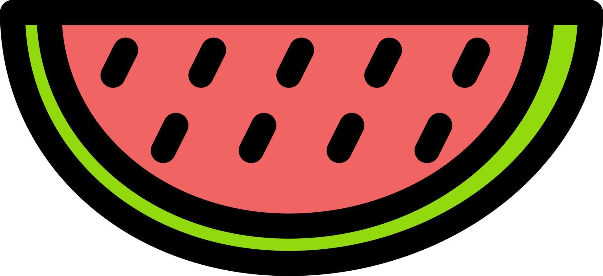 frukt melon sommar vatten platt Färg ikon vektor ikon baner mall