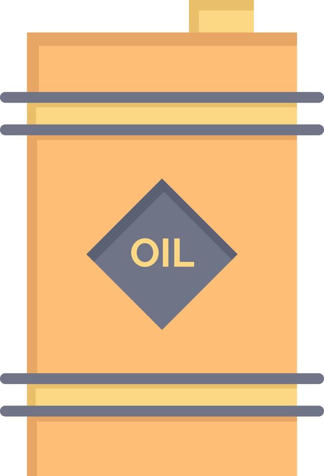 Fass Öl Ölfass giftig flache Farbe Symbol Vektor Symbol Banner Vorlage