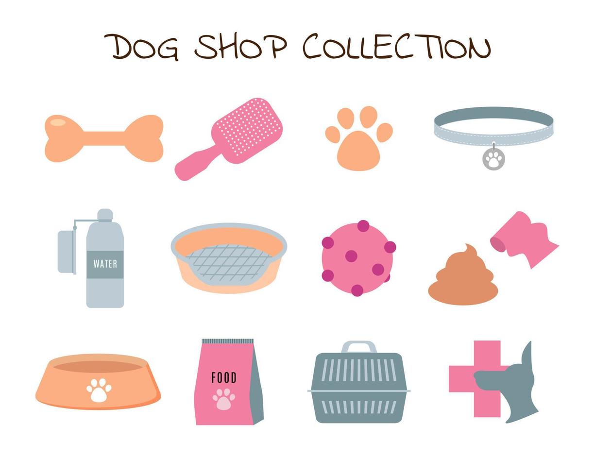 Vektor-Hund-Icons. Hundeshop-Kollektion. Vektor-Illustration vektor