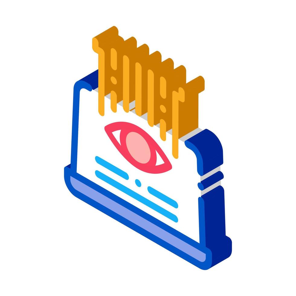 Uhr Computertechnologie isometrische Symbolvektorillustration vektor