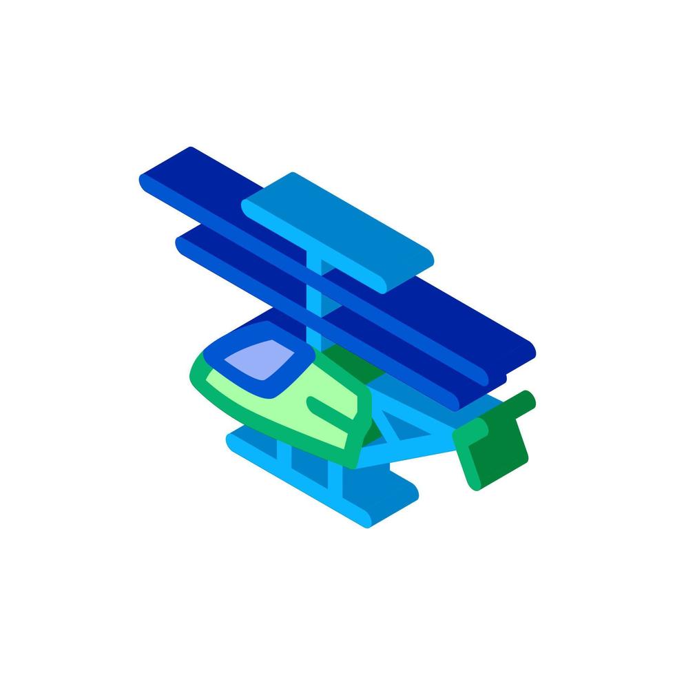 Drohnenhubschrauber isometrische Symbolvektorillustration vektor