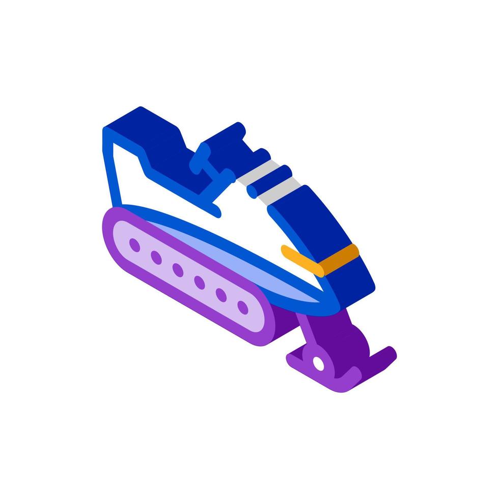 isometrische symbolvektorillustration des schneemobils vektor