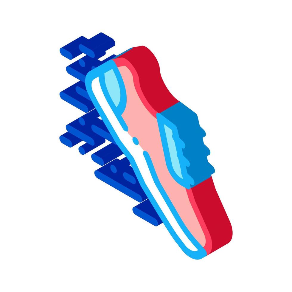 sportigt gymnastiksko isometrisk ikon vektor illustration