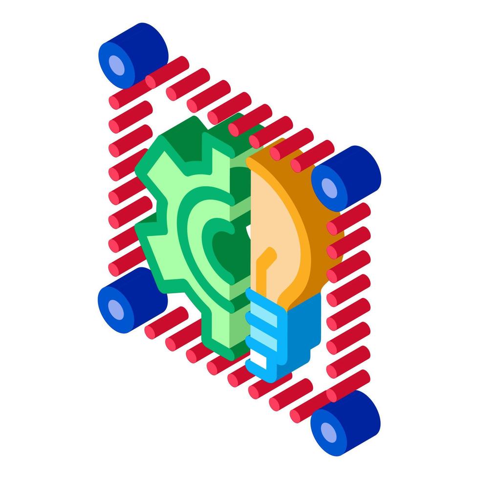 isometrische symbolvektorillustration der arbeitsidee vektor