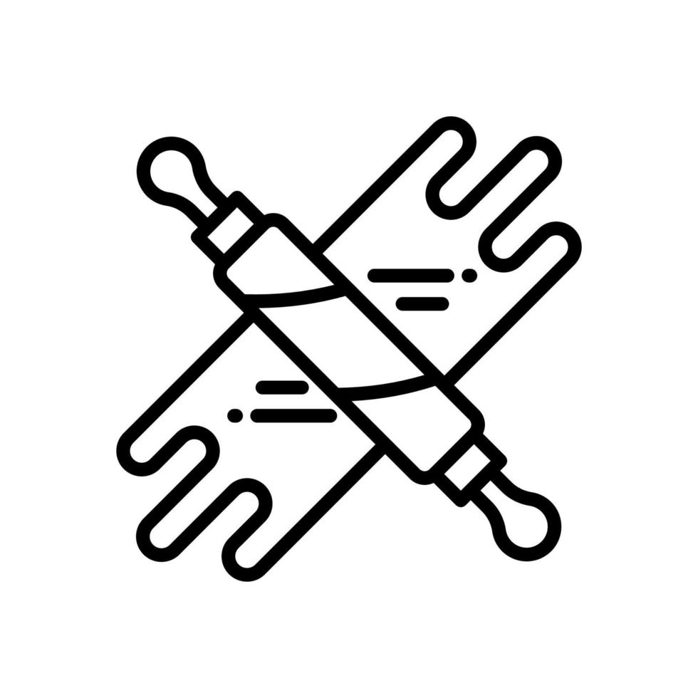 Nudelholz-Symbol für Ihre Website, Ihr Handy, Ihre Präsentation und Ihr Logo-Design. vektor