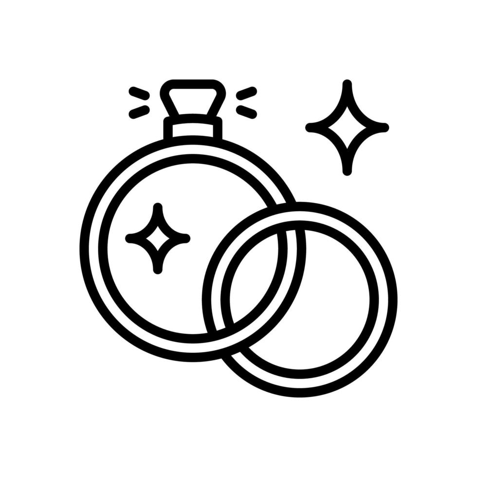 Ehering-Symbol für Ihre Website, Ihr Handy, Ihre Präsentation und Ihr Logo-Design. vektor