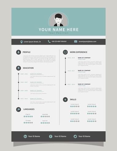 Corporate Resume-Vorlage vektor