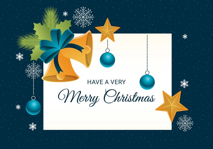 Gratis Flat Design Vector Holiday Greeting Card