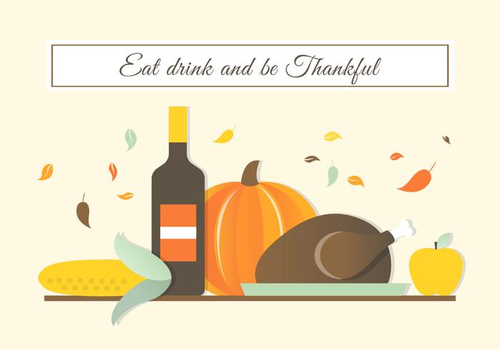 Gratis Höst Thanksgiving Vector Bakgrund