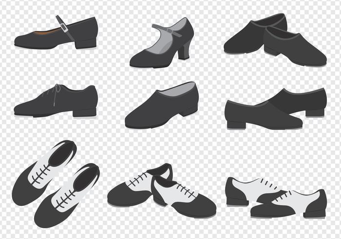 Tryck på Dance Shoes Collection vektor