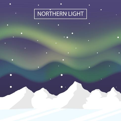 Nordlicht-Landschaftsvektor-Hintergrund vektor