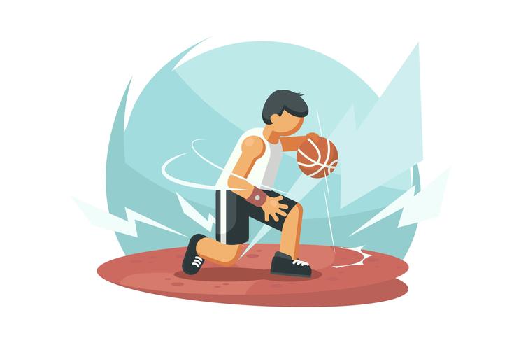 Übertriebene Basketball-Spieler-Vektoren vektor