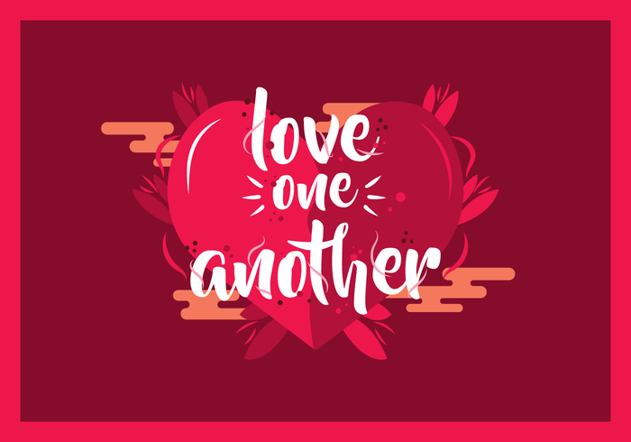 Liebe einander Typografie-Vektor vektor