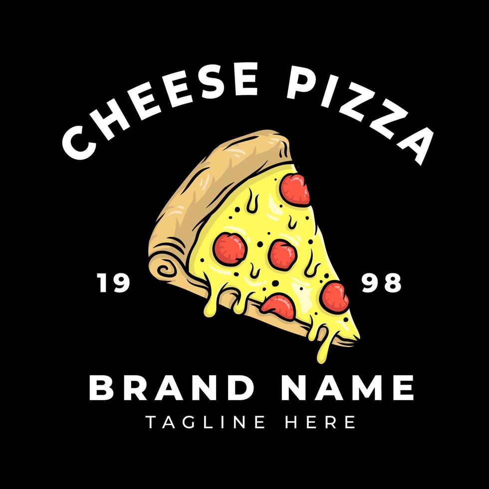 Käse Pizza T-Shirt Design vektor