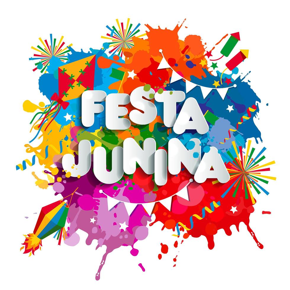 festa junina dorffest in lateinamerika vektor