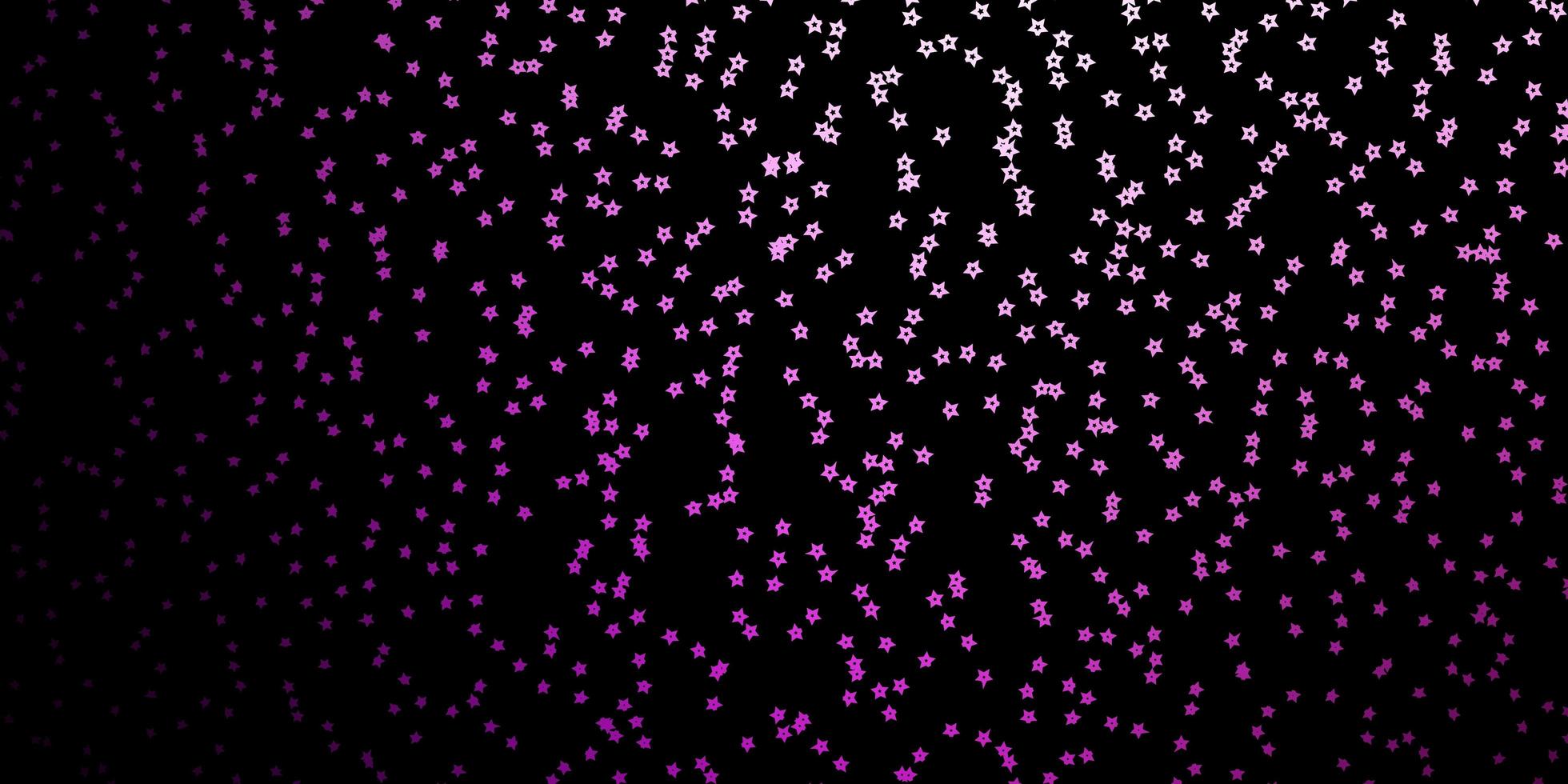 dunkelrosa Vektorbeschaffenheit mit schönen Sternen. vektor