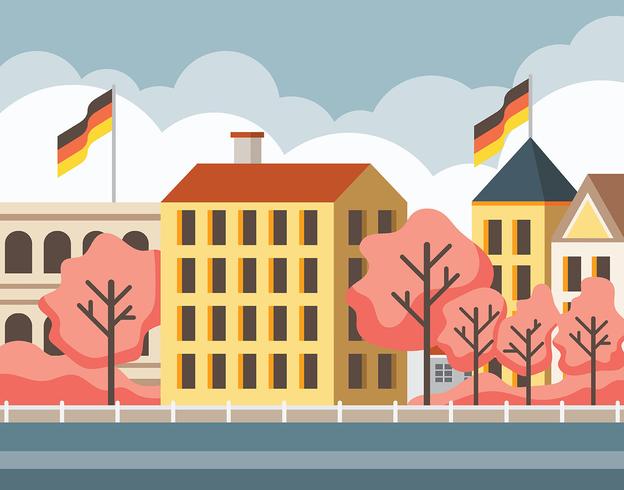 Frühjahr Bonn Deutschland Illustration vektor