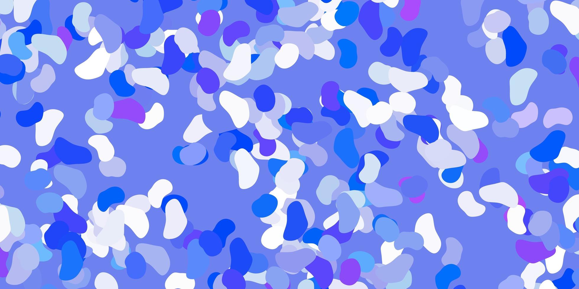 hellrosa, blauer Vektorhintergrund mit chaotischen Formen. vektor